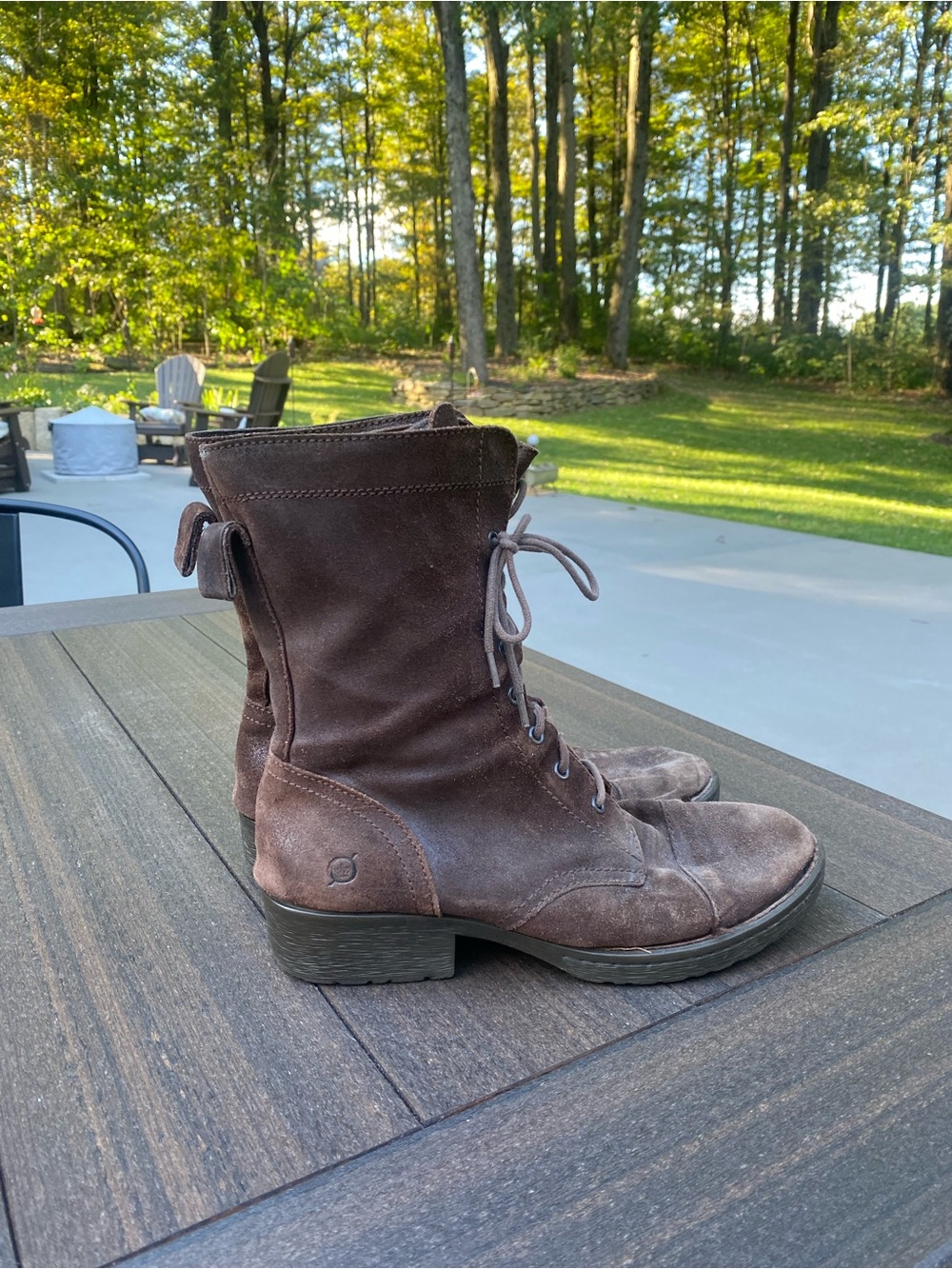 Born Vintage Women's Brown Suede Lace-Up Ankle Boots - Picture 3 of 5